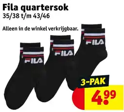 Kruidvat Fila quartersok aanbieding