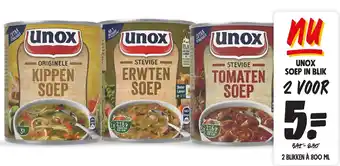 Jumbo Unox soep in blik aanbieding