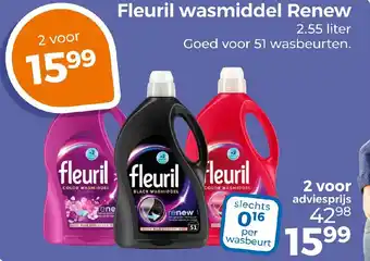 Trekpleister Fleuril wasmiddel renew aanbieding