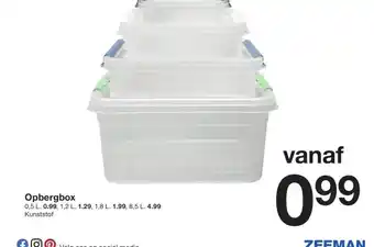 Zeeman Opbergbox aanbieding