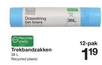 Zeeman Trekbandzakken aanbieding