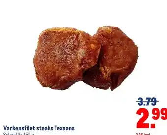 Makro Varkensfilet steaks Texaans aanbieding