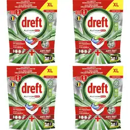 Albert Heijn Dreft Platinum plus vaatwastabl regular 4-pack aanbieding