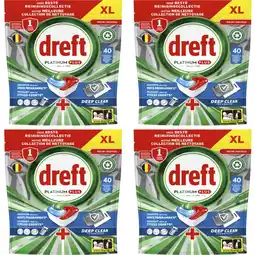 Albert Heijn Dreft Platinum plus vaatwascap 4-pack aanbieding