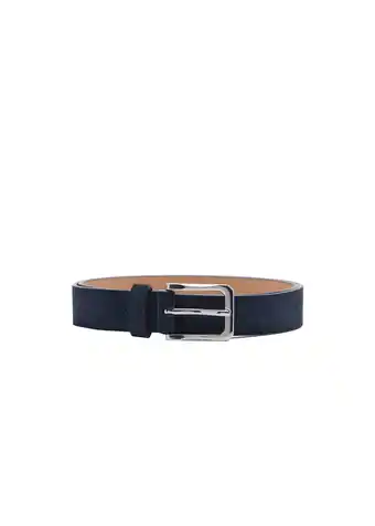 Wehkamp Mango Man leren riem donkerblauw aanbieding