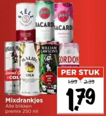 Vomar Voordeelmarkt Mixdrankjes aanbieding