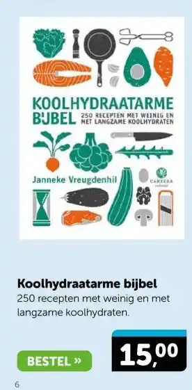 Boekenvoordeel Koolhydraatarme bijbel aanbieding