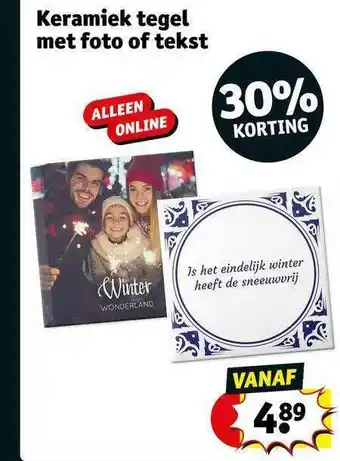 Kruidvat Keramiek Tegel Met Foto Of Tekst 30% Korting aanbieding