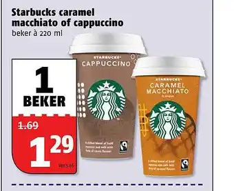 Poiesz Starbucks caramel macchiato of cappuccino aanbieding