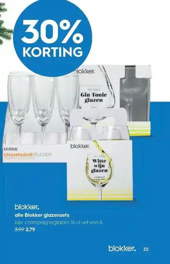 Blokker Alle Blokker Glazensets30% Korting aanbieding