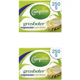 Albert Heijn Campina Botergoud grasboter 2-pack aanbieding