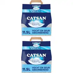 Albert Heijn Catsan 11,5 L Kattenbakkorrels 2-pack aanbieding