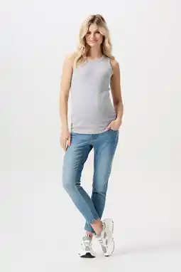 Wehkamp Noppies cropped zwangerschaps slim fit jeans Mila vintage blue aanbieding