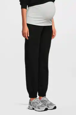 Wehkamp LOVE2WAIT low waist regular fit zwangerschapsjoggingbroek zwart aanbieding