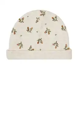 Wehkamp Noppies baby Nebra muts ecru/groen/bruin aanbieding