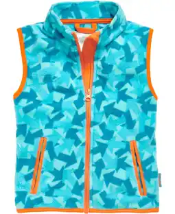 Wehkamp Playshoes fleece bodywarmer met all over print blauw aanbieding