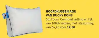 Nijhof Hoofdkussen AGR van Ducky Dons aanbieding