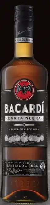 Gall & Gall Bacardi Carta Negra 70CL Mixen aanbieding