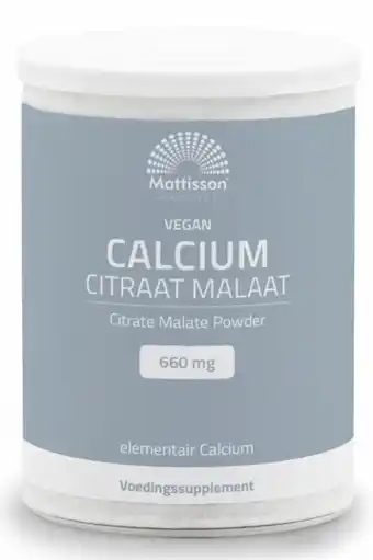 De Online Drogist Mattisson HealthStyle Calcium Citraat Malaat Poeder aanbieding