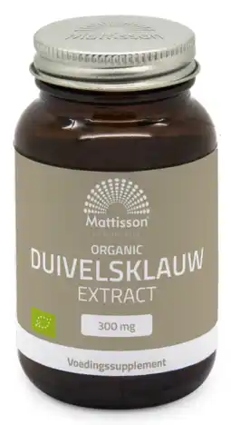 De Online Drogist Mattisson HealthStyle Biologisch Duivelsklauw Extract Capsules aanbieding