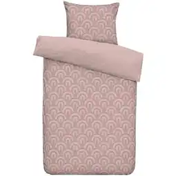 Leen Bakker Dekbedovertrek Emma velvet - roze - 200x200/220 cm - Leen Bakker aanbieding