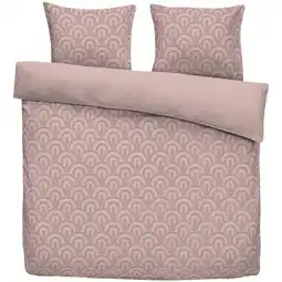 Leen Bakker Dekbedovertrek Emma velvet - roze - 140x200/220 cm - Leen Bakker aanbieding