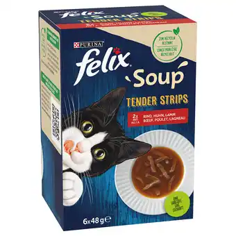 Zooplus 30 + 6 Gratis! Felix Soup Filet 36 x 48 g - Diversiteit van het platteland aanbieding