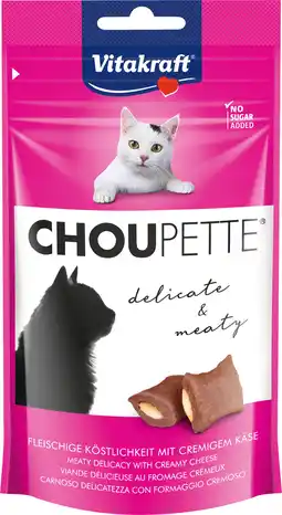 Intratuin Vitakraft kattensnack Choupette kaas 40 g aanbieding