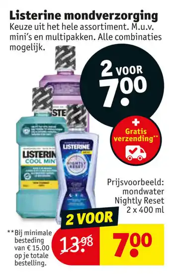 Kruidvat Listerine mondverzorging aanbieding