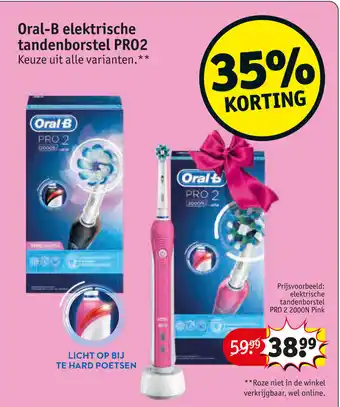 Kruidvat Oral-B elektrische tandenborstel PRO2 aanbieding