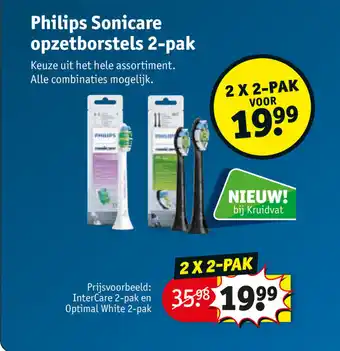 Kruidvat PHILIPS Sonicare opzetborstels 2-pak aanbieding