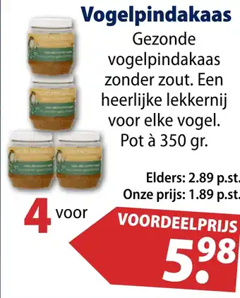 Huisdier Voordeelshop Vogelpindakaas aanbieding