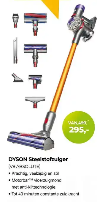 EP Beerepoot DYSON Steelstofzuiger V8 ABSOLUTE aanbieding