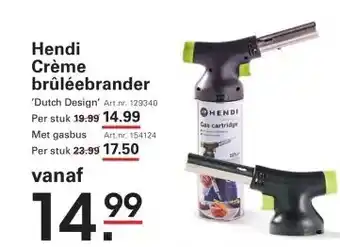 Sligro Hendi Crème brûléebrander aanbieding