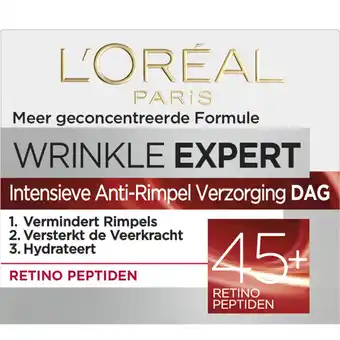 Albert Heijn L'Oréal Wrinkle expert retino peptiden dagcrème aanbieding