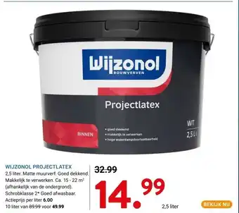 Kluswijs WIJZONOL PROJECTLATEX aanbieding