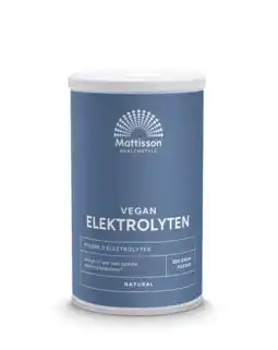 De Online Drogist Mattisson HealthStyle Elektrolyten Natural Poeder aanbieding