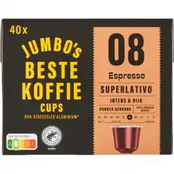 Jumbo Jumbo's Espresso Superlativo Koffiecups 40 Stuks aanbieding
