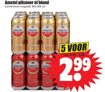 Dirk Amstel pilsener of blond aanbieding