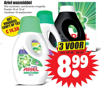 Dirk Ariel wasmiddel aanbieding