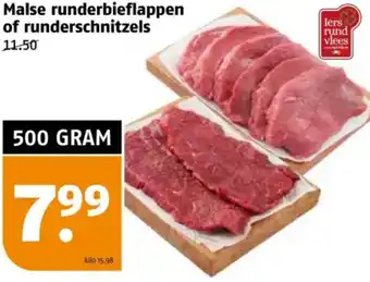 Poiesz Malse runderbieflappen of runderschnitzels aanbieding