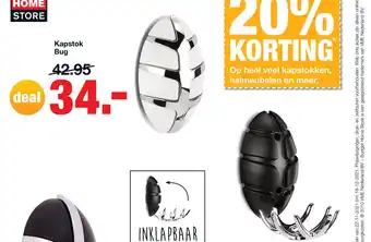 Budget Home Store Kapstok Bug zwart aanbieding