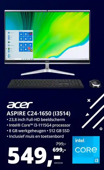 Paradigit acer ASPIRE C24-1650 (13514) aanbieding