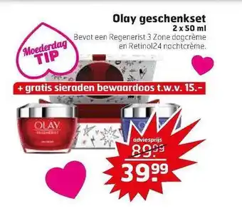 Trekpleister Olay geschenkset 2x50 ml aanbieding