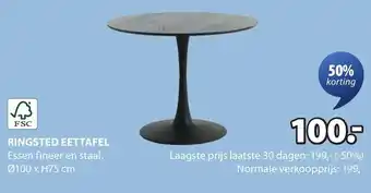 Jysk Ringsted eettafel aanbieding