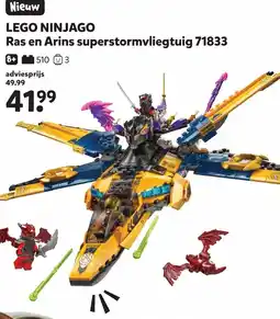 Intertoys LEGO NINJAGO Ras en Arins superstormvliegtuig 71833 aanbieding