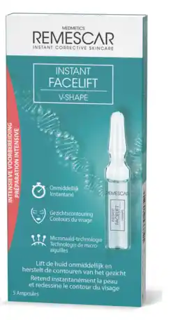 De Online Drogist Remescar Instant Facelift V-Shape Ampullen aanbieding