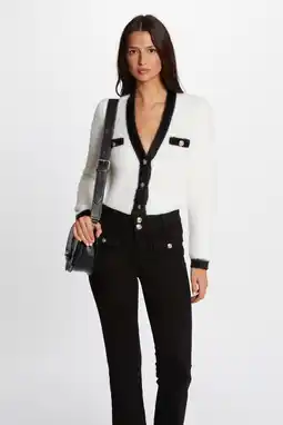 Wehkamp Morgan vest wit/zwart aanbieding
