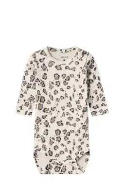 Wehkamp NAME IT BABY romper NBFSOLVEG ecru/lichttbruin/zwart aanbieding