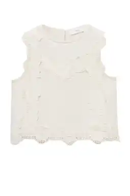 Wehkamp Mango Kids top lichtbeige aanbieding